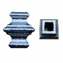 Aluminium Cast Knuckle 52x40mm to fit square 16x16mm tube Dia