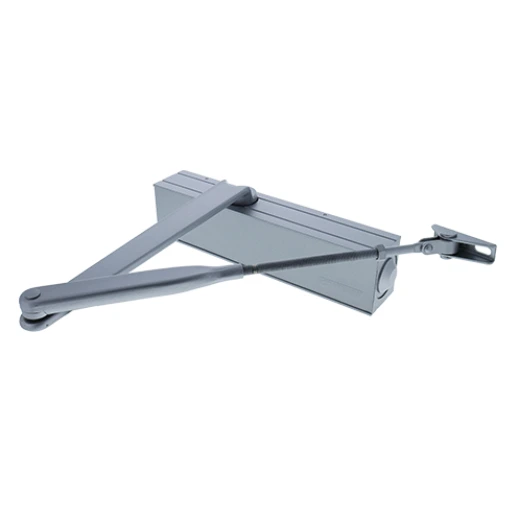 Carbine CDC-5 Radius EN2-6 Door Closer with Backcheck Delayed Action and Slide rail Arm - Silver