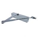 Carbine CDC-5 Radius EN2-6 Door Closer with Backcheck Delayed Action and Slide rail Arm - Silver