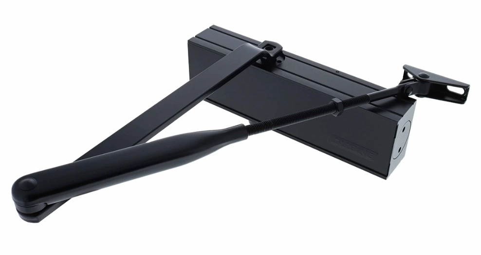 Carbine CDC-5 Radius EN2-6 Door Closer with Backcheck Delayed Action and Slide rail Arm - Black
