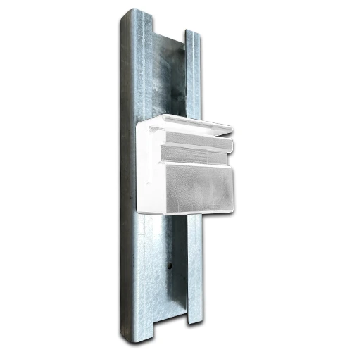 White Sliding Nylon Block + Steel Holder Kit (zinc)
