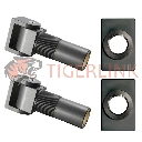 D&D SureClose Weld-On Centre Mount Safety Hinge Closer with Final Snap Action – 2 Hinges + 2 Post Mounting Brackets