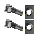 D&D SureClose Weld-On Centre Mount Safety Hinge Closer with Final Snap Action – 2 Hinges + 2 Post Mounting Brackets