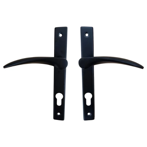 Insert Mortice Lock Handle Set - Euro,Stainless Steel Matt Black - Pair
