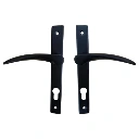 Insert Mortice Lock Handle Set - Euro,Stainless Steel Matt Black - Pair