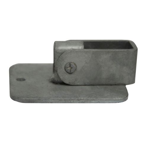 Steel Fence Rail Bracket, 25x25mm Tube, Double Lug, 2 Hole - Adjustable