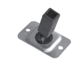 Aluminium Fence Rail Bracket, 25x25mm Tube, Double Lug, 2 Hole - Adjustable (Silver Plate)