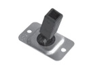 Aluminium Fence Rail Bracket, 25x25mm Tube, Double Lug, 2 Hole - Adjustable (Silver Plate)