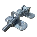 Zinc Plated Adjustable Gate Hinge With Plates - Each
