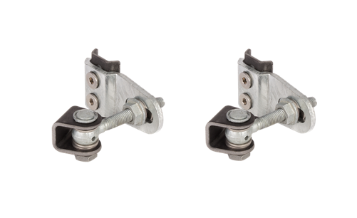 [HN024] Locinox GBMU4D20 Galvanised Adjustable Swing Gate Hinge - 20mm Pin, 4D 180° Rotation - Pair