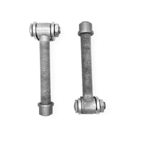 [HN040] Locinox G90Z Galvanised Adjustable Swing Gate Hinge - 20mm Pin, 150mm Neck - Pair