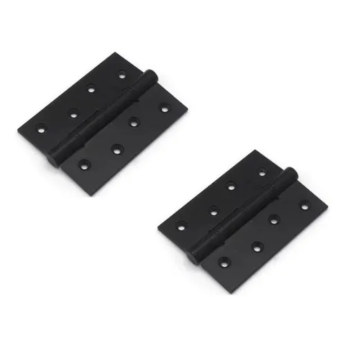 [HN136] Aluminium Butt Hinges 100 x 75 x 2.5mm – Satin Black | Pair | 35kg Load Capacity