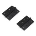 Aluminium Butt Hinges 100 x 75 x 2.5mm – Satin Black | Pair | 35kg Load Capacity
