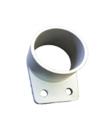 [BKRB424] Aluminium Fence Rail Bracket, 50mm Round Tube, Single Lug, 2 Hole