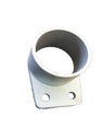 Aluminium Fence Rail Bracket, 60mm Round Tube, Single Lug, 2 Hole