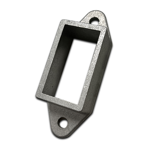 Aluminium Fence Rail Bracket, 50x25mm Tube, Double Lug, 2 Holes