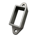 Aluminium Fence Rail Bracket, 50x25mm Tube, Double Lug, 2 Holes