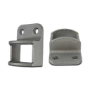 Aluminium Fence Rail Bracket, 38x25mm Tube, Single Lug, 2 Hole