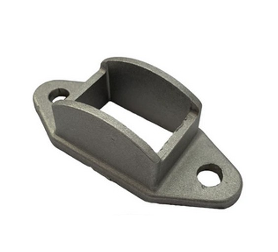 [BKRB524] Aluminium Fence Rail Bracket, 38x25mm Tall Tube, Double Lug, 2 Hole