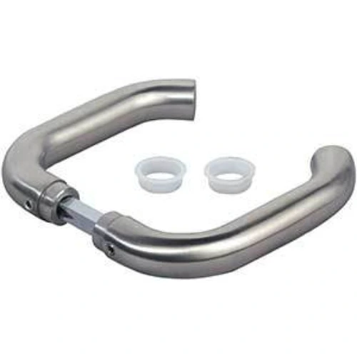 [MKLH318] Locinox Lock Handle - 3006D For Commercial & Ornamental - Aluminium in Satin Chrome Silver - Pair