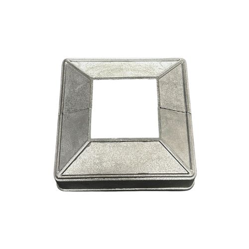 [SE720] Square Aluminium Base Plate Cover: 50x50mm Post, 100x100mm Base - 2PC