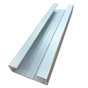Aluminium Sliding block holder for Picket or uneven ground Gates 400x80x27mm - Silver