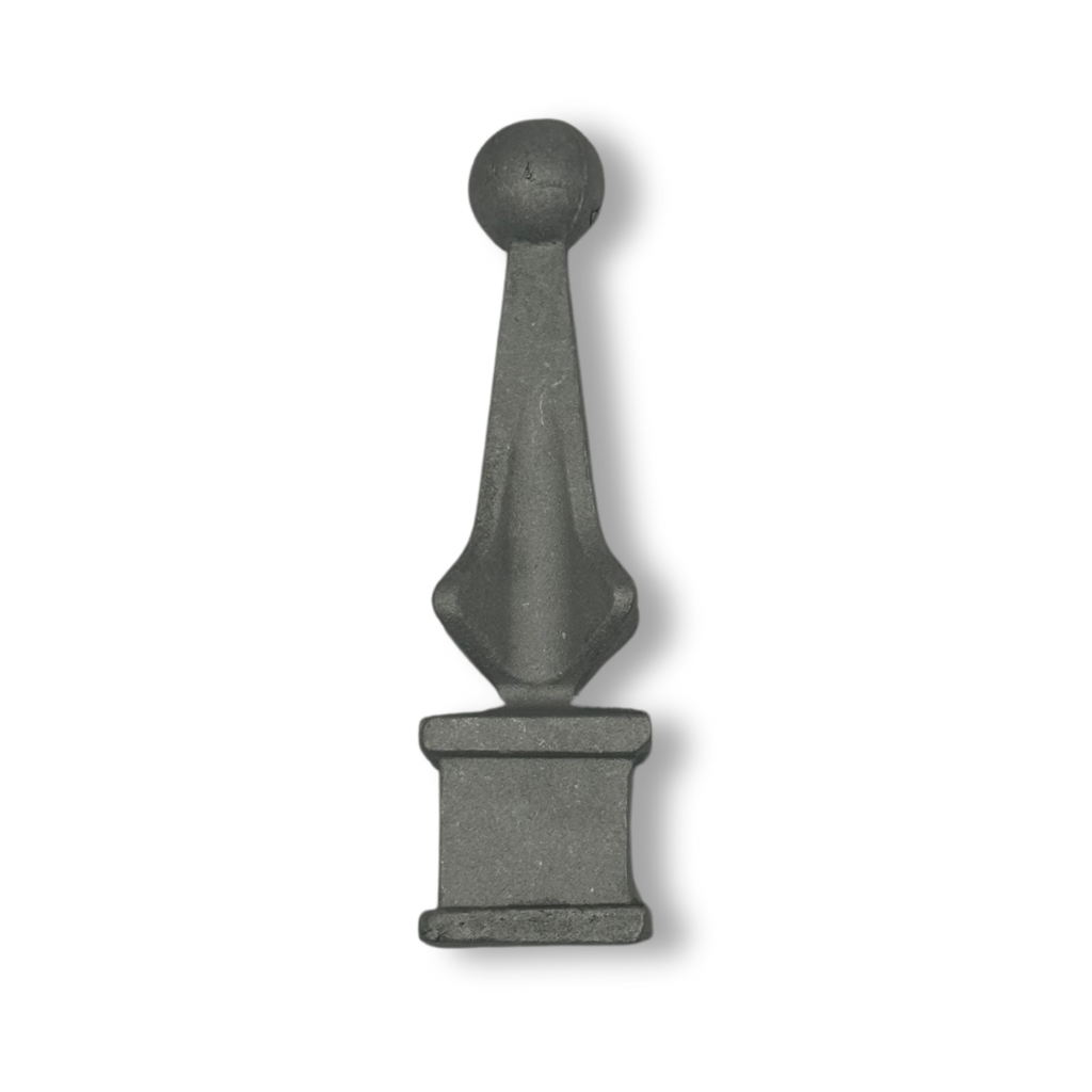 [MS801] Aluminium Fence Spear: Cardinal Female Square Base to fit 19mm Round Tube (Large)