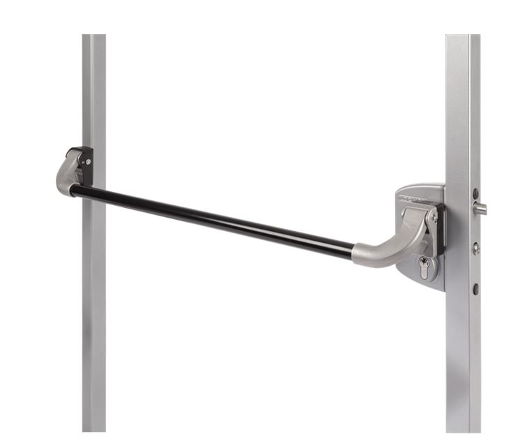 Locinox Aluminium Push Bar  for surface mounted gate locks - PUSHBAR-L - Matt Black