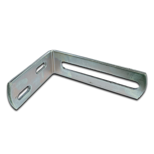 Sliding Gate Guide Angle Bracket - 165x110mm, To Suit M16, Silver