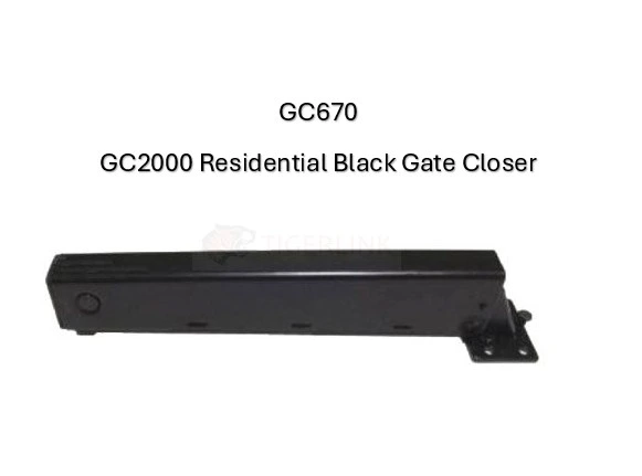 GC2000 Residential Hydraulic Automatic Gate Closer - 54kg, Up To 1000mm Wide - Black