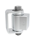 D&D Aluminium BadAss Hinge - Raw Finish, Up To 270kg - Single