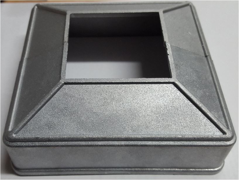 [SE718] Square Aluminium Base Plate Cover: 39x39mm Post, 100x100mm Base - 2PC