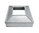 Square Aluminium Base Plate Cover: 39x39mm Post, 100x100mm Base - 2PC