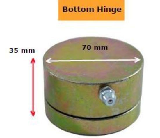 [HN424] Zinc Plated Steel Weld-On Bearing Hinge - Up To 600kg - Bottom Only