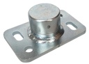 Zinc Plated Steel Weld-On Bearing Hinge - Base Plated, Up To 300kg - Bottom Only