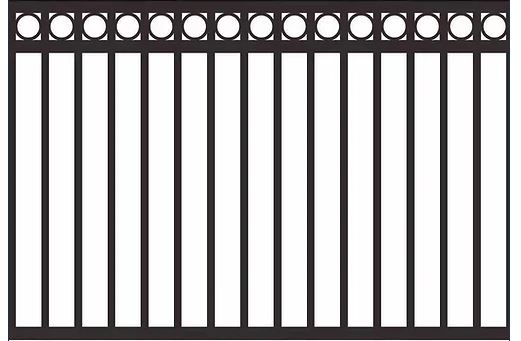 [FP003] Botanic Ring Top Design Fence Panel 1200x2000mm Black- pickup VIC only