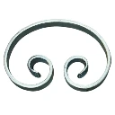C Scroll 300x180x20x6 mm- Zinc Plated