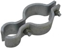 Galvanised Round To Round Hinge - Cattle Yard Hinge, 80NB x 32NB (90x42mm) - Single