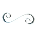 Double Scroll- Scroll  300x110x20x6mm- Zinc Plated