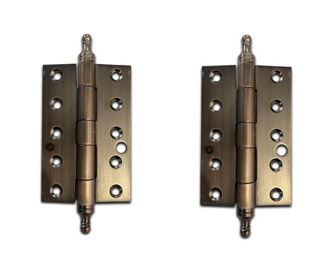 [HN940] Stainless Steel Decorative Butt Hinges - 150x100x2.5mm, Rusted Finish - Pair