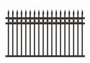 Deluxe Ring and Spear Top Design Fence Panel 1200x2000mm Black- Pickup VIC only