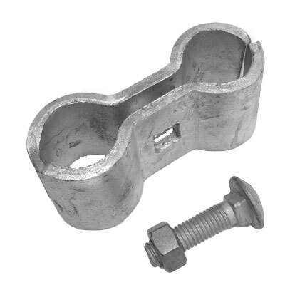 Galvanised Round To Round Hinge - Double Hinge, 20NB x 20NB (27x27mm) - Single