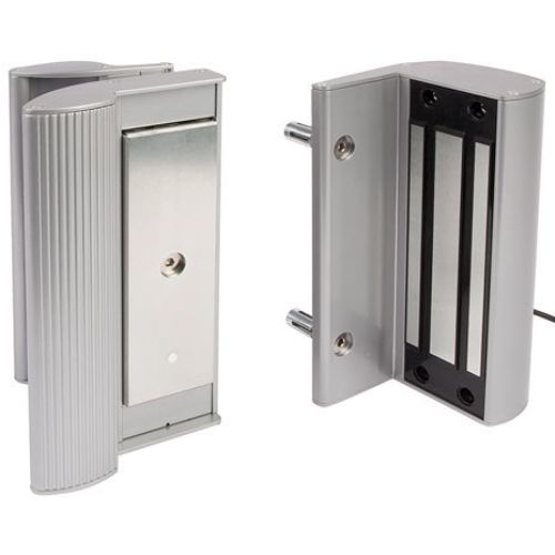 Surface mounted Electro Magnetic Lock 600Kg With Integrated Handles(MAG-6000-9005) - Black