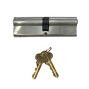Euro Key Barrel, 100mm Full Cylinder, Keyed Alike - Satin Chrome