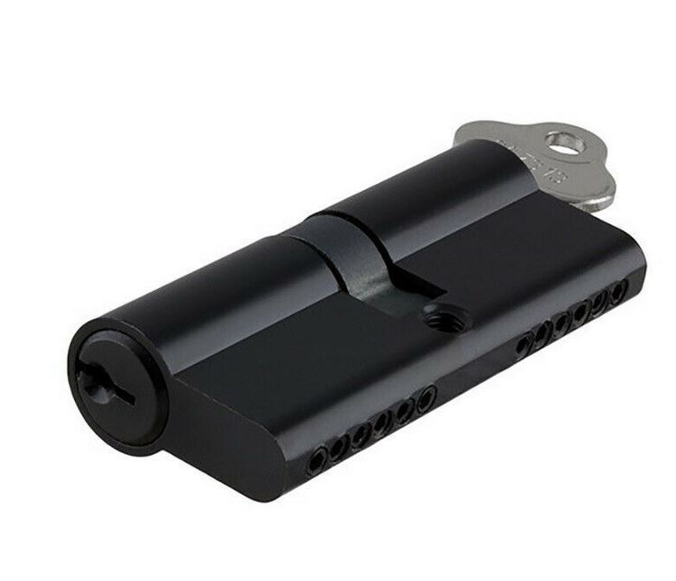 [KB705] Euro Key Barrel, 70mm Full Cylinder, Keyed Alike- Black