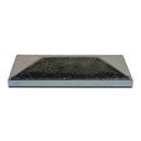 Rectangular Galvabond Steel Cap 100x50mm Zinc plated