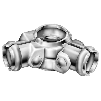 [HN457] Galvanised Adjustable Corner Fitting Tube Connector - 32NB x 50NB