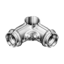 Galvanised Fixed Corner Fitting Tube Connector - 32NB x 32NB
