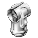 Galvanised Thru Butt Tee Tube Connector - 100NB x 32NB