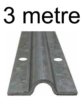 [RT380] Galvanised Steel U Groove Floor Track - 3 Metres